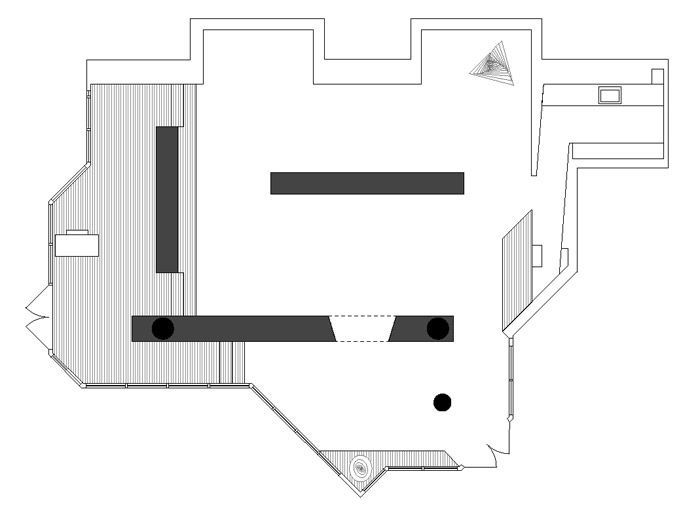Hayden Beck Art Gallery architecture floor plan by Michel Laflamme Architect
